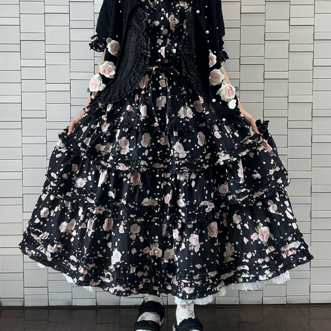 〜*Rose Pearlプリントワンピース*〜【電話注文可】