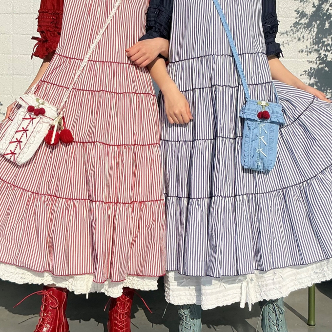 〜* ストライプノースリーブチュニックブラウス*〜【電話注文可】