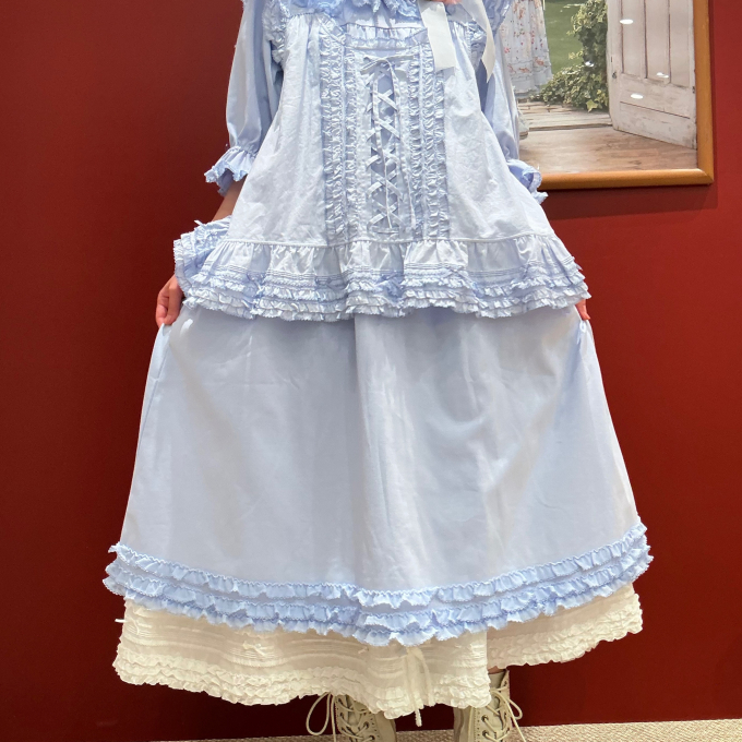 〜*ソフトチュール襟付きワンピース*〜【電話注文可】