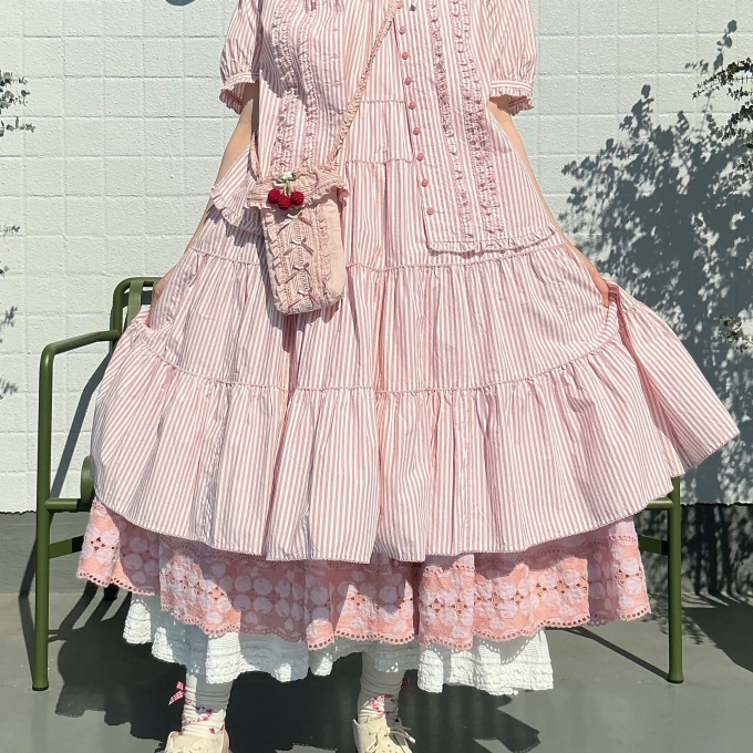 〜*ストライプフードブラウス*〜【電話注文可】