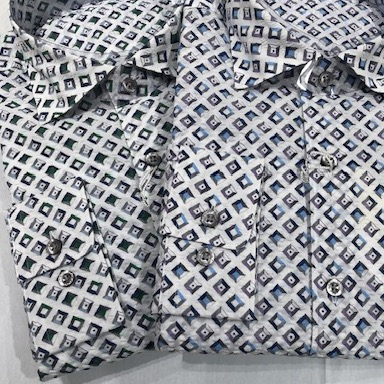 リップルシャツ&ニットカーディガン