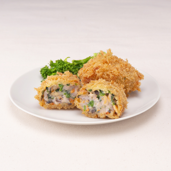 春の新商品 海老と菜の花のクリーミーコロッケ