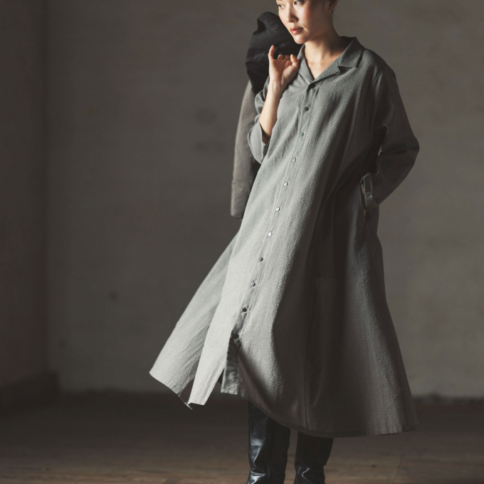 ウールコットン平織