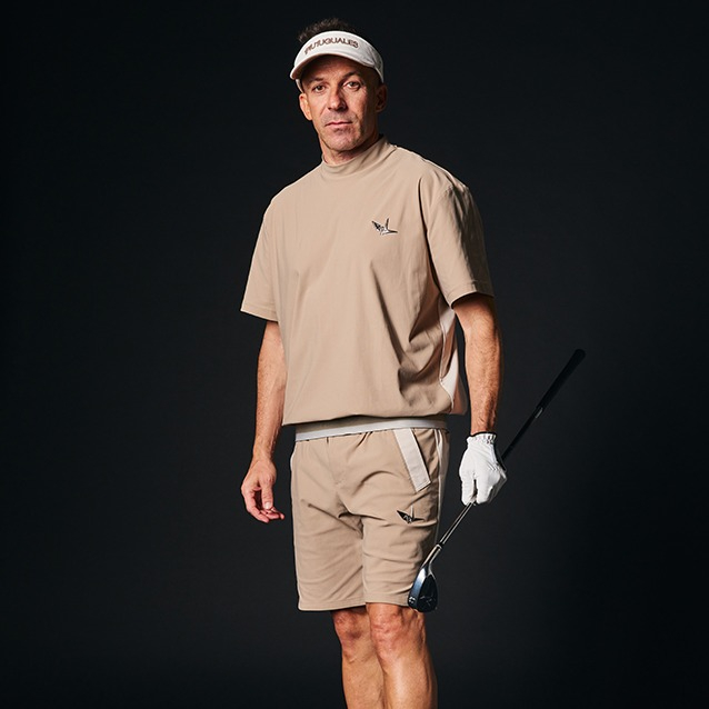 1PIU1UGUALE3 / 113 ADP GOLF HEM TAPE CRAZY MOCK NECK & SHORTS