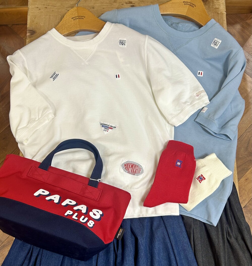 品質は非常に良い Tシャツ感覚❣️ワッペン付き、半袖トレーナー♪ マドモアゼル | トップス