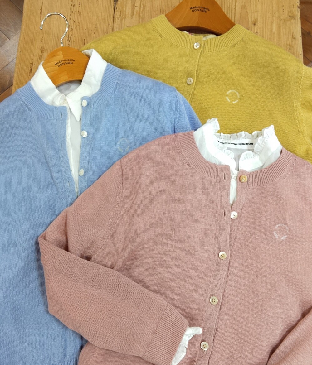 ウォッシャブルリネンカーディガン