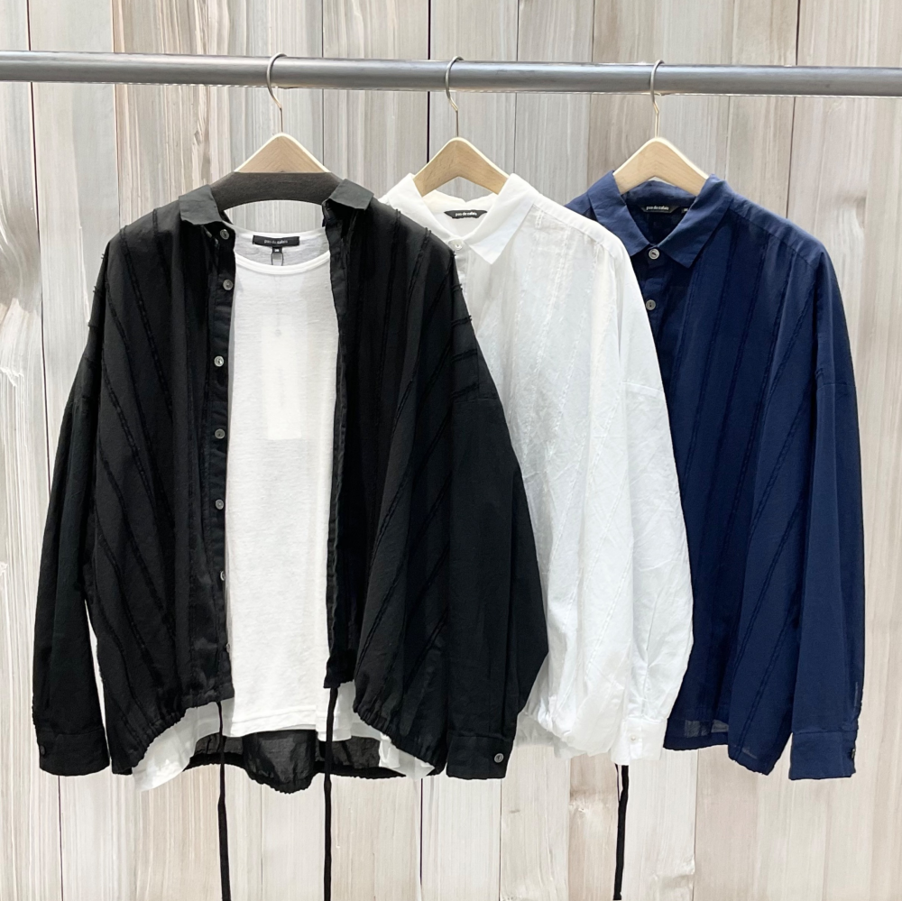 【NEW】甘ボイルワッシャーシャツブラウス