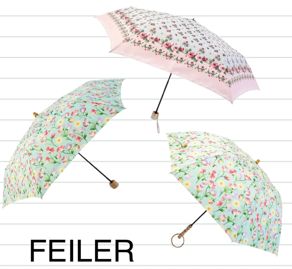 【フェイラー】晴れの日☀️でも、雨の日🌧️でも、気分が上がる😍雨晴兼用折り畳み傘☂️