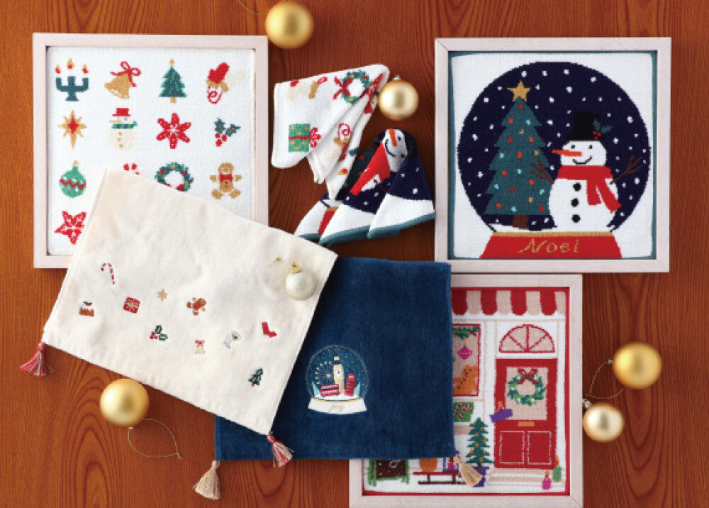 【UCHINO art】気分華やぐクリスマスモチーフタオル♪