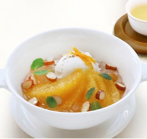 【期間限定】🌱ミント香るオレンジデザート🍊