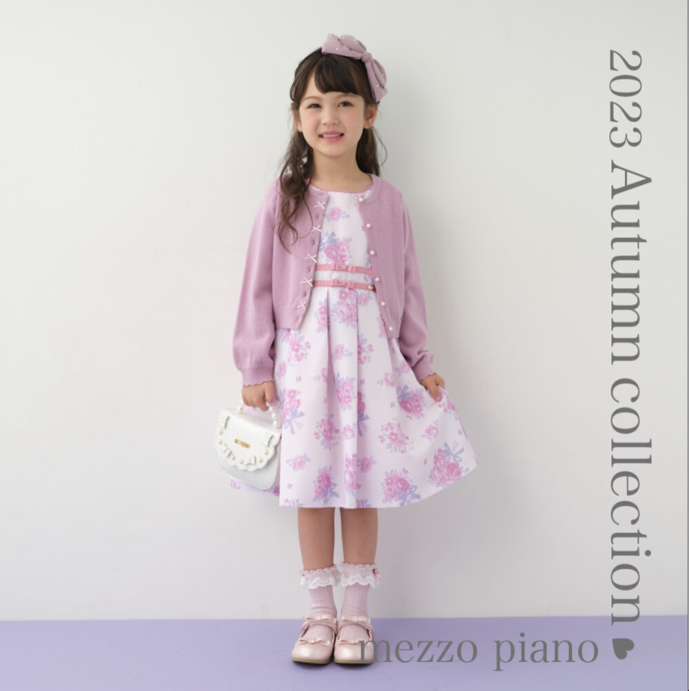 mezzo piano メゾピアノ　ドレス　ワンピース　130　紫　パープル