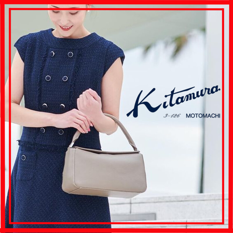 【キタムラ】シンプルなデザインに、さりげないステッチがアクセントの♪ハンドバッグ