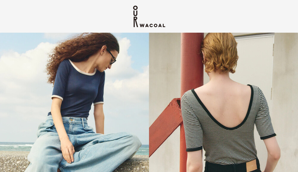 【OUR WACOAL】一枚で決まる★カップ付きバックオープンTシャツ