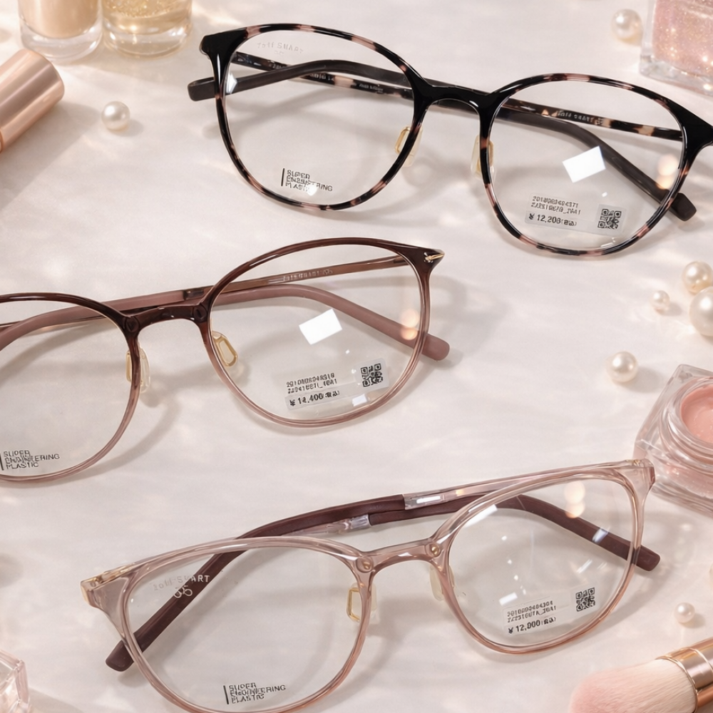 『フレームでメイクする💄✨』ノーメイク時にも大人気、メイクアップ効果のある眼鏡フレームをご紹介します✨✨