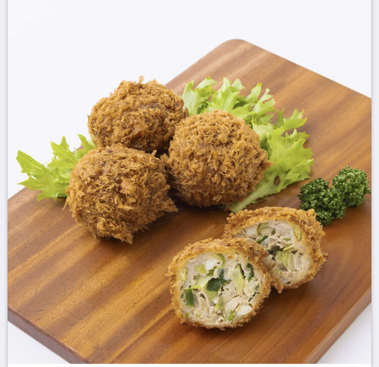 にらとキャベツのメンチかつ