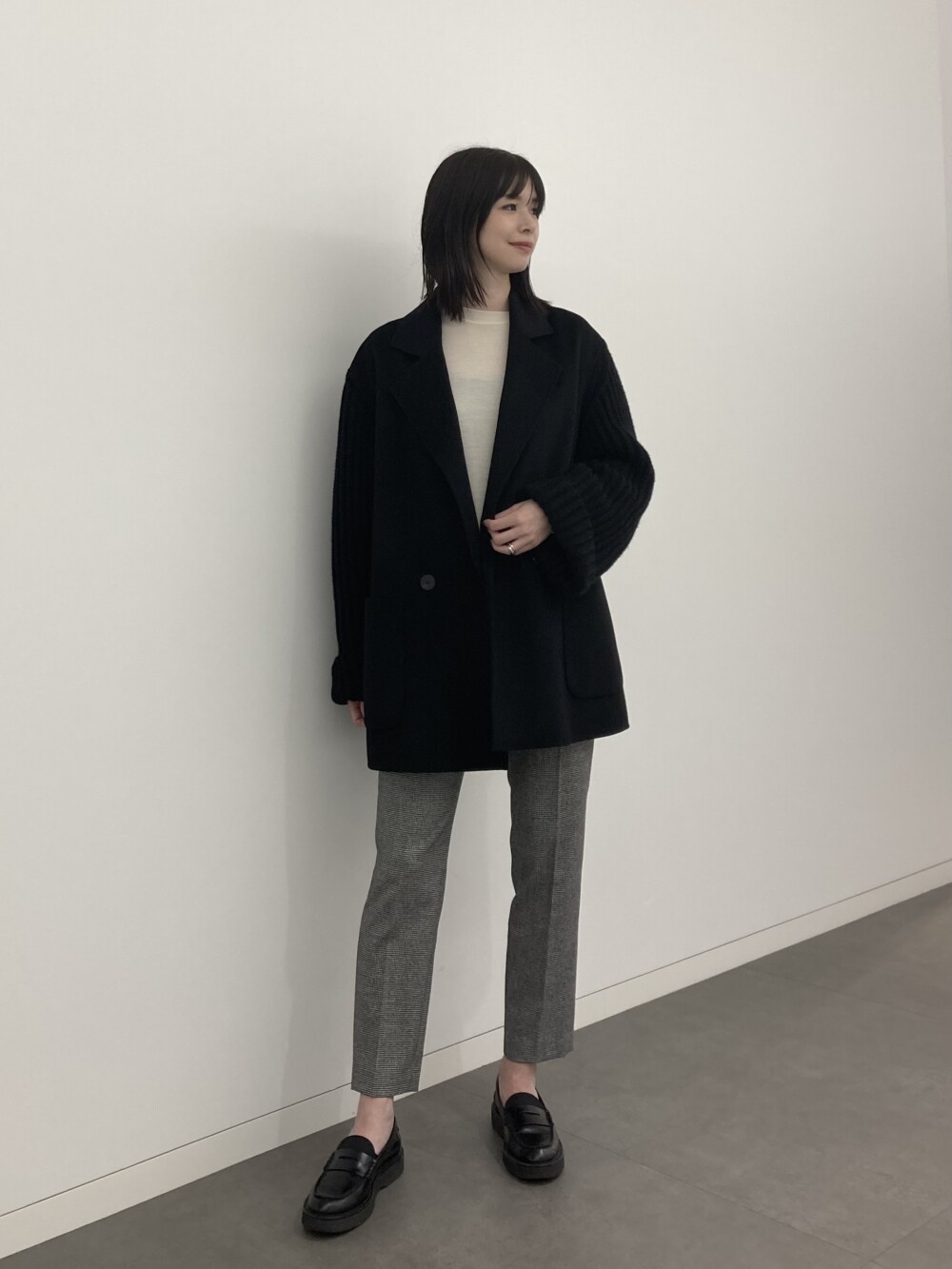 新作】ニット袖ボクシーシルエットコート | セオリーリュクス