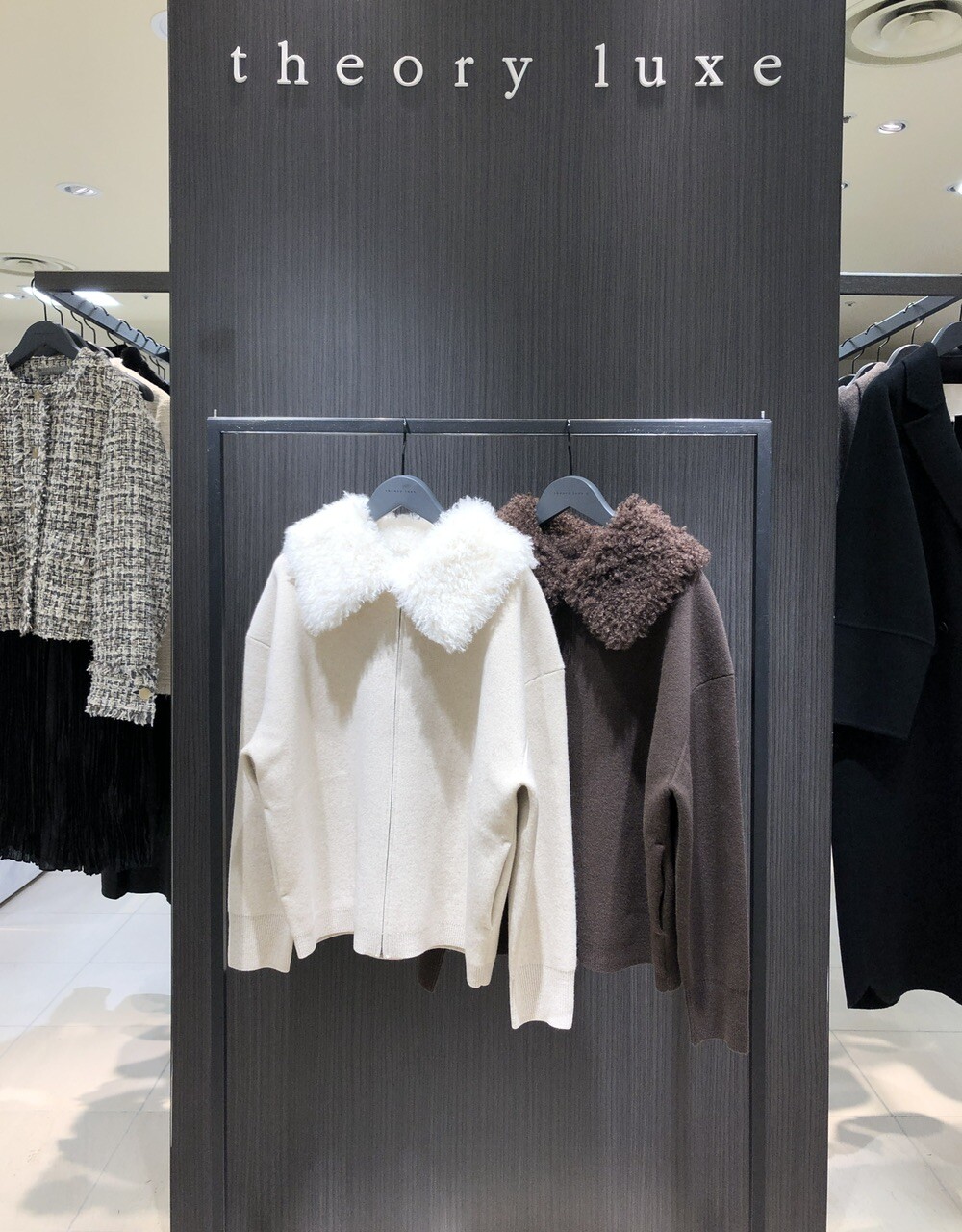 【新作】ファー付ニットブルゾン