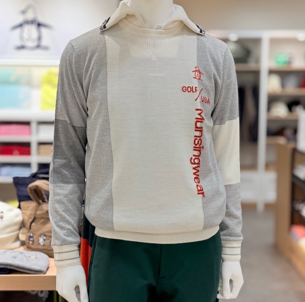 配色おしゃれなクルーネックセーター🐧