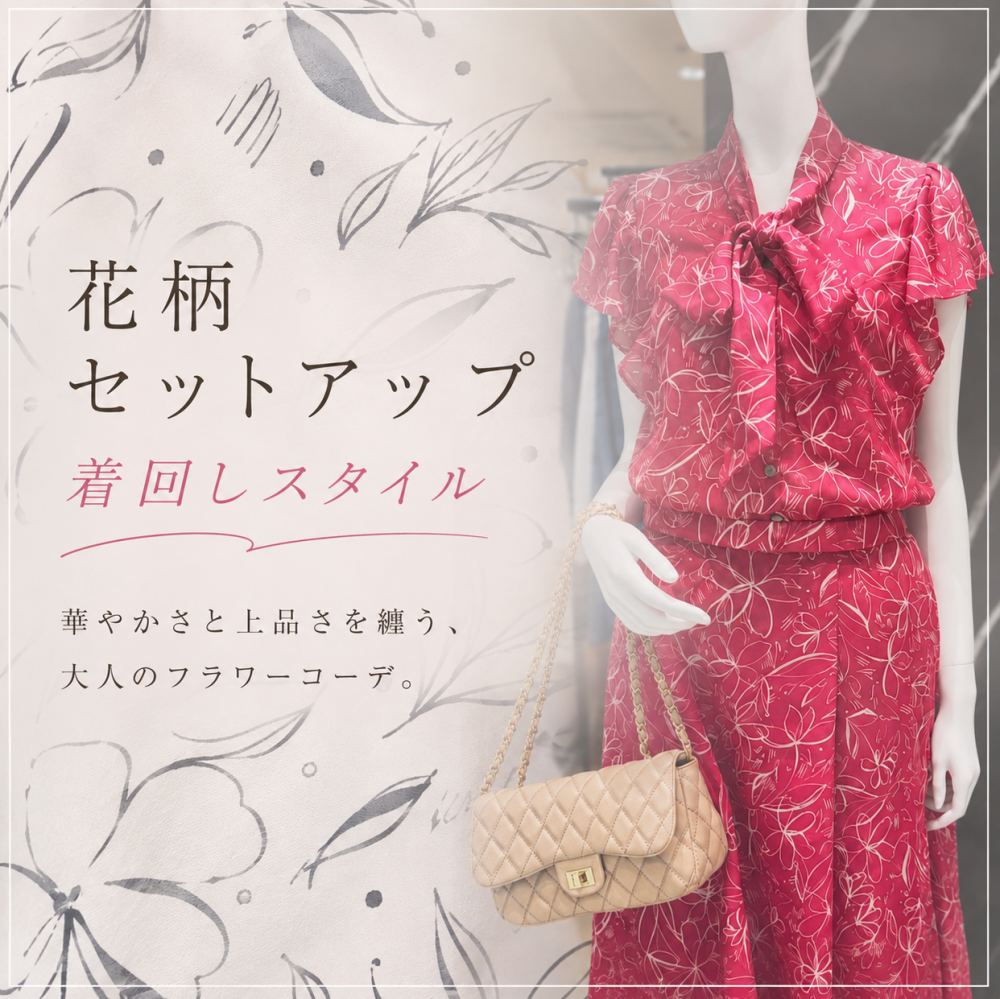 〖花柄セットアップ〗 着回しスタイルのご紹介