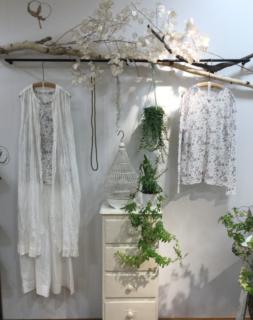 メッシュのflowerプリント