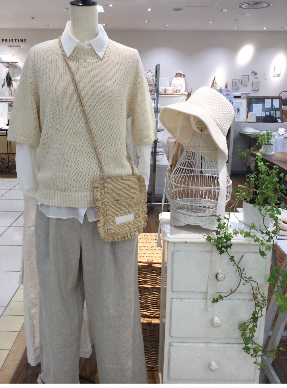 和紙×コットンのざっくりローゲージニット