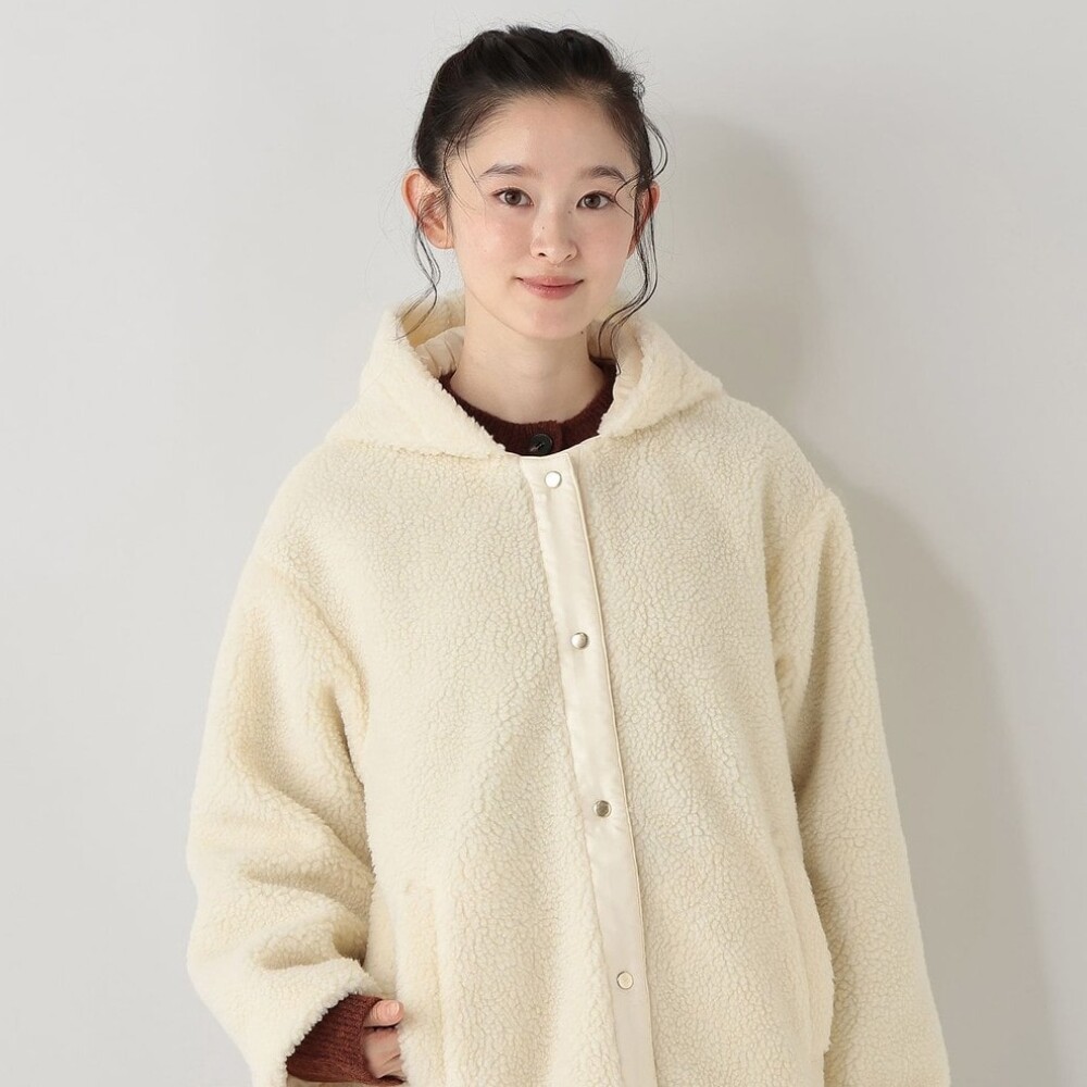 【フード取り外し可 洗える】ボアショートコート🧥