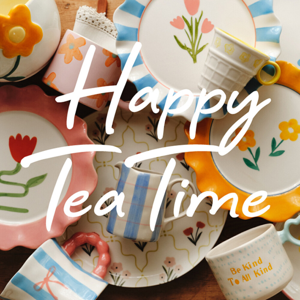 毎日のティータイムをカラフルに彩るプレートやマグが勢揃い 🌷