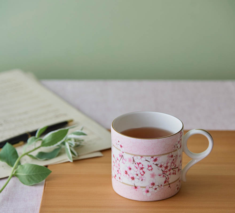 完成品 ワンダーラスト ウェッジウッド】新商品 東京マグ ボーダー 桜 食器
