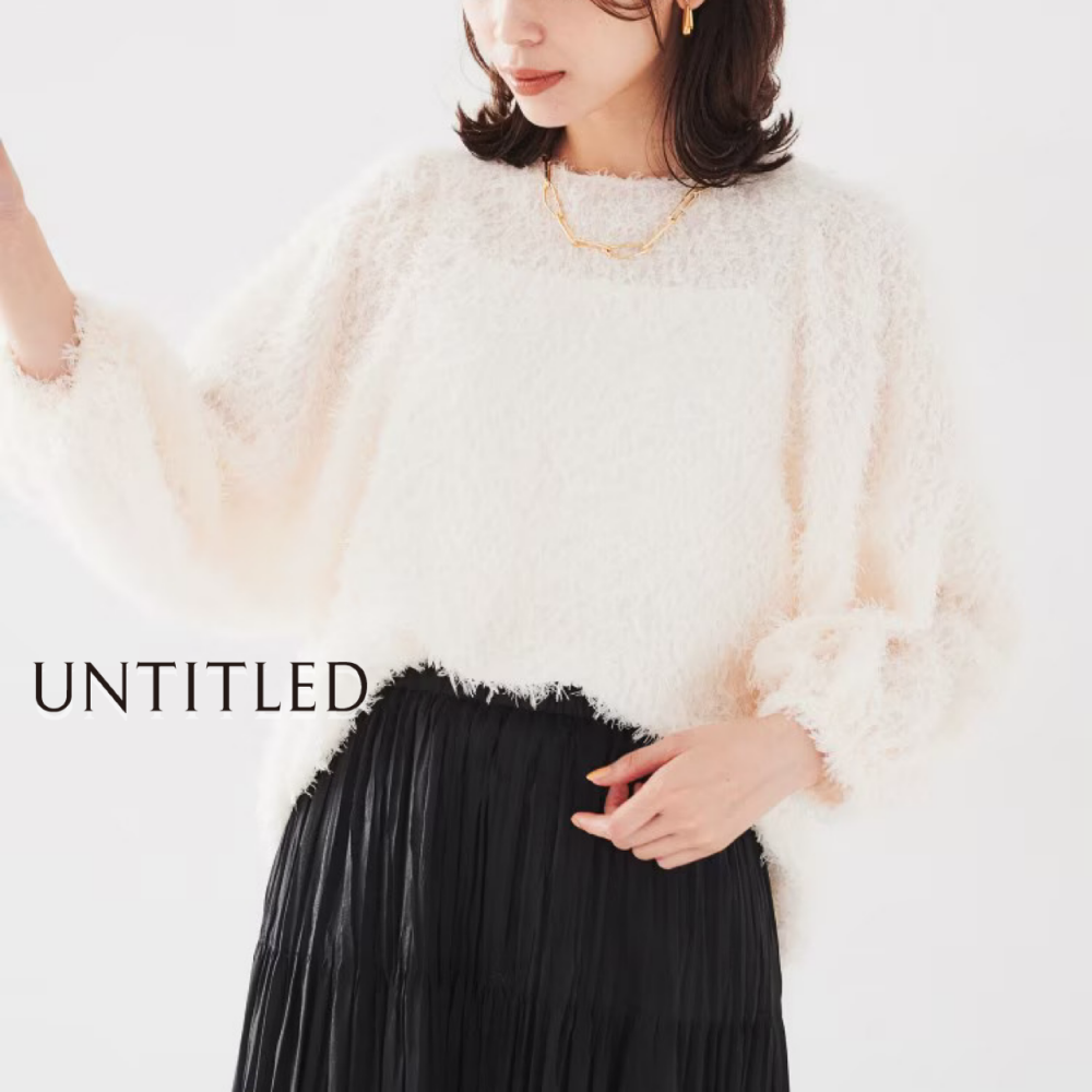 フェザージャガードブラウス【UNTITLED】大きなサイズINDIVIラージ