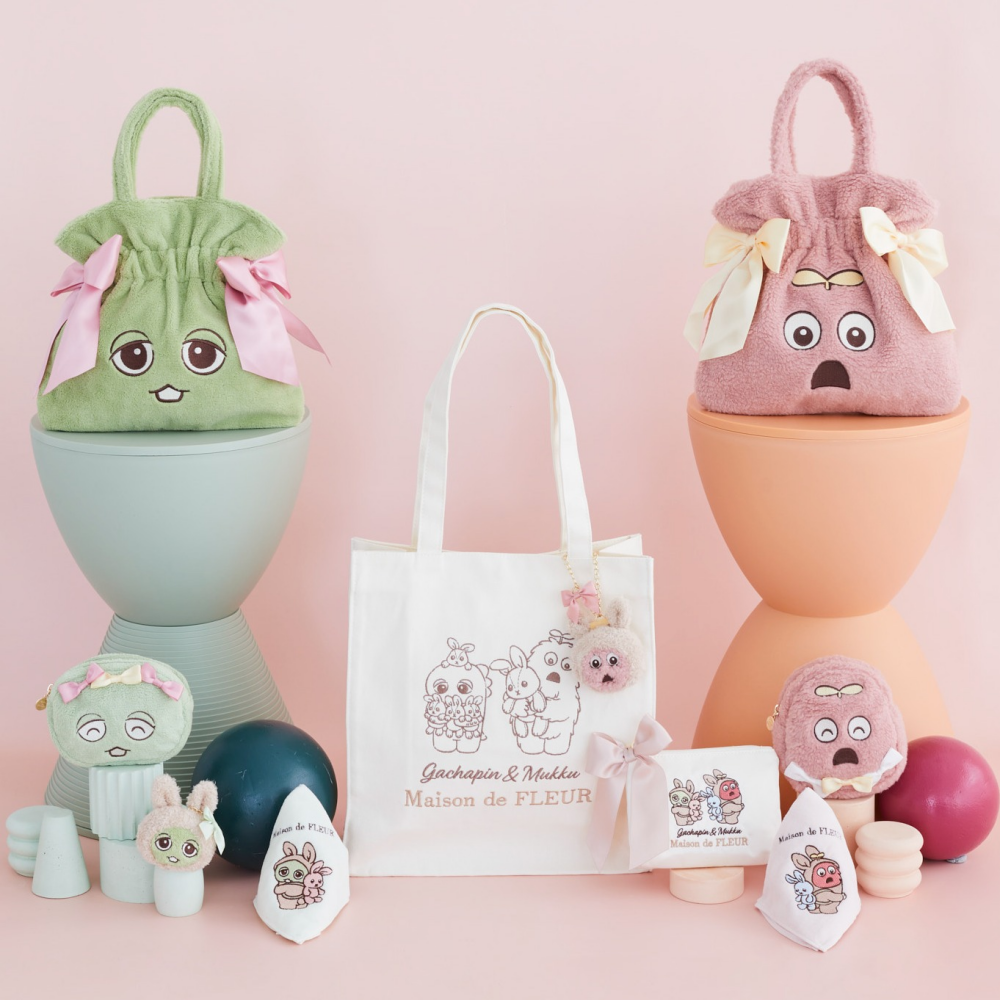 ガチャピン・ムックと初のコラボレーションアイテムが登場🎀