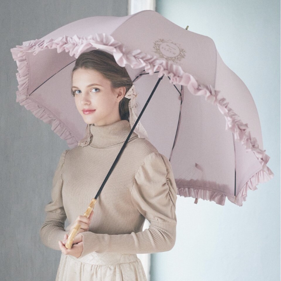 【再入荷】晴雨兼用♪大人気のヒートカットフリル長傘＆折りたたみ傘?