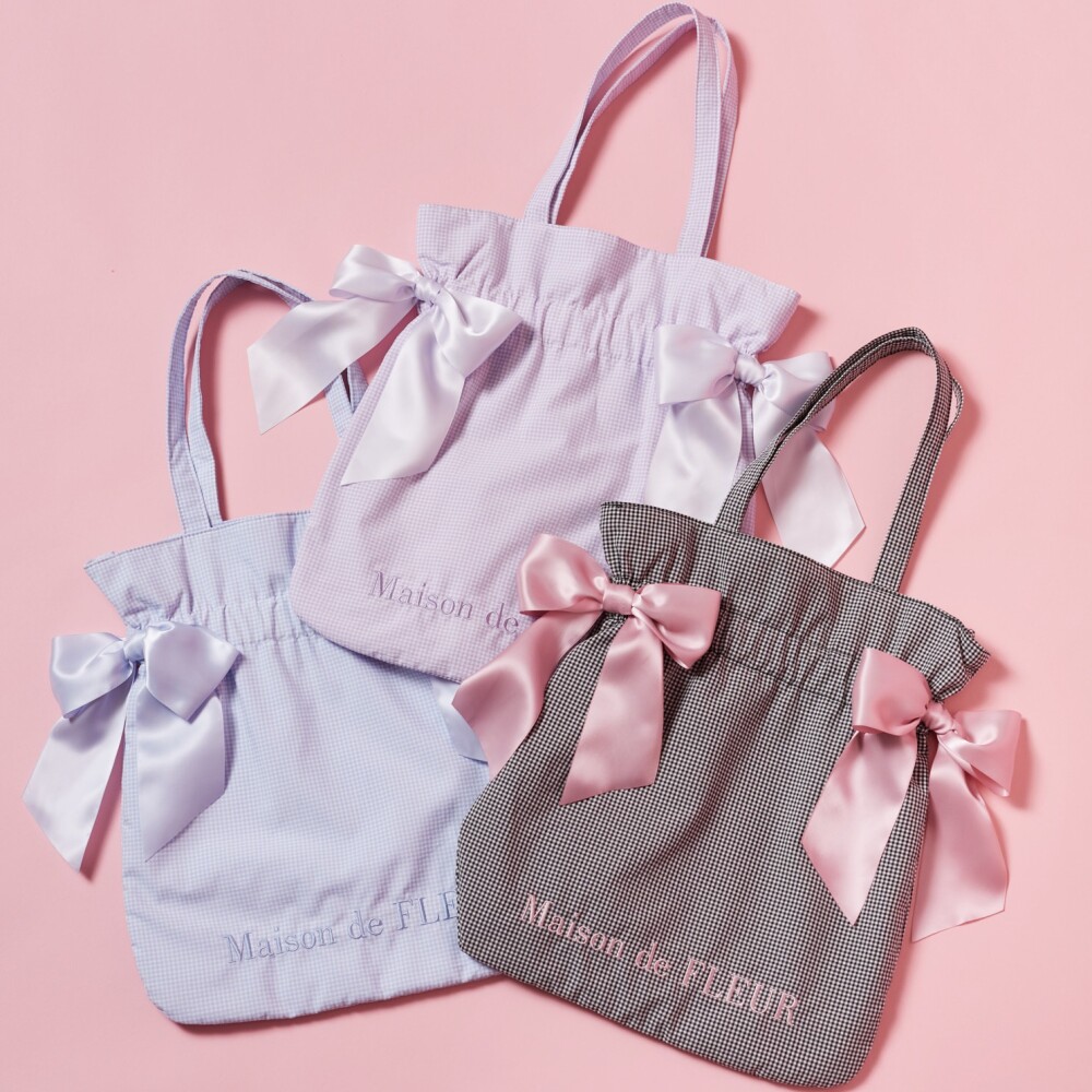 大人気のダブルリボントートバッグにギンガムチェック柄が登場🎀
