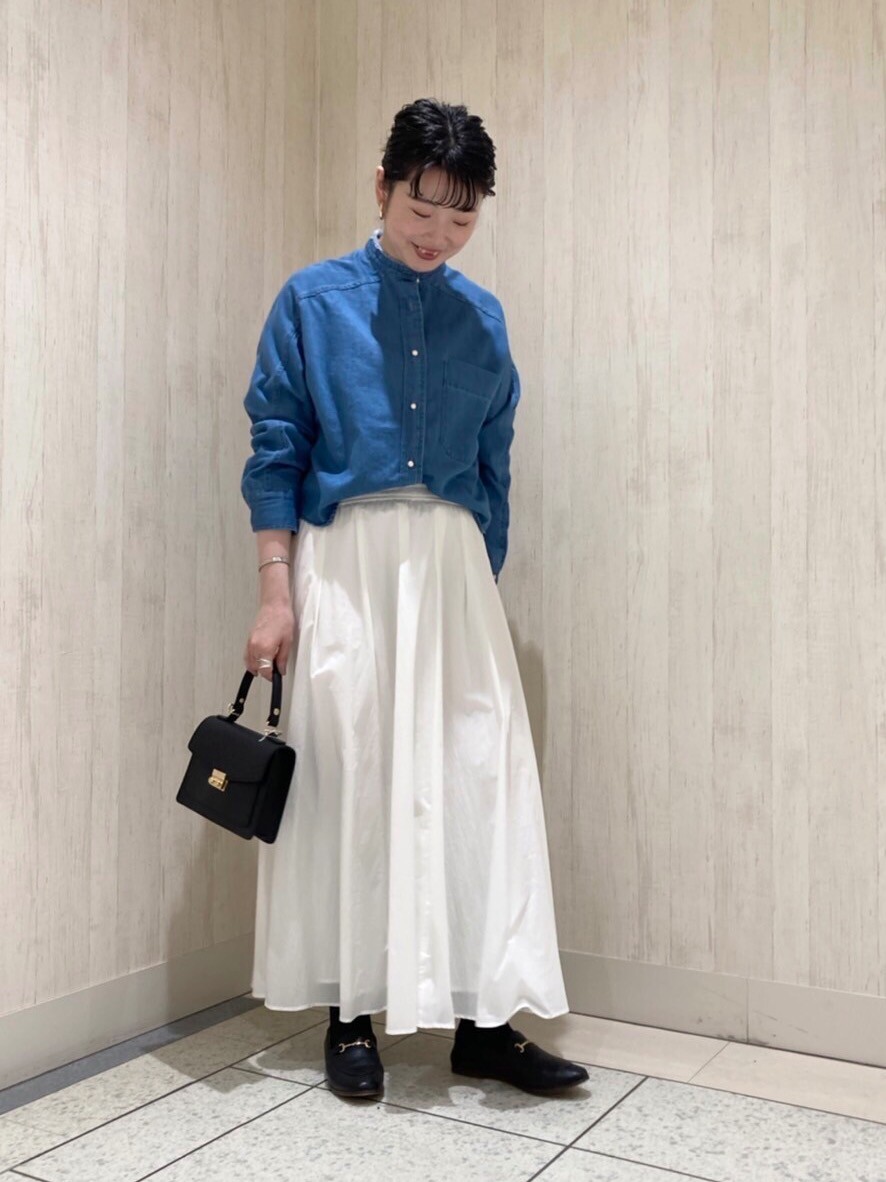 旬顔??パールボタンデニムシャツのご紹介?