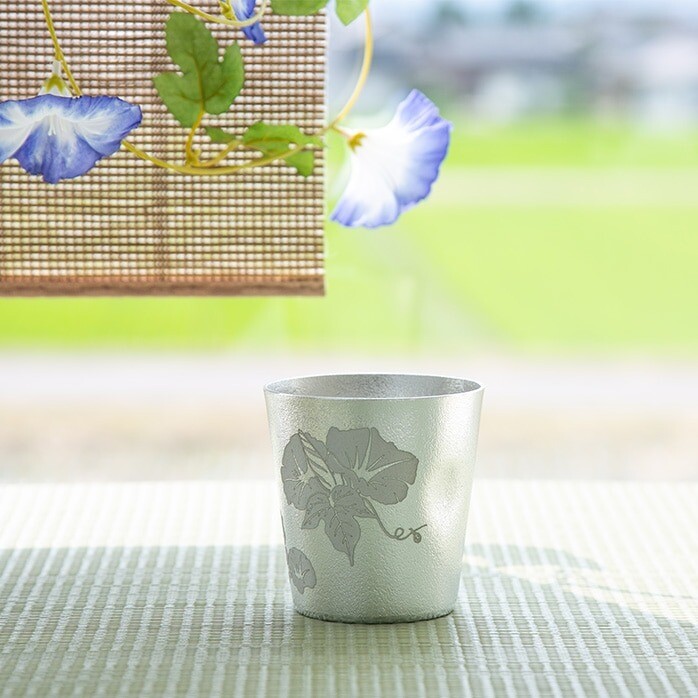【能作】すがすがしい夏の景色を表現したNAJIMIタンブラー - 四季の盃 – あさがお