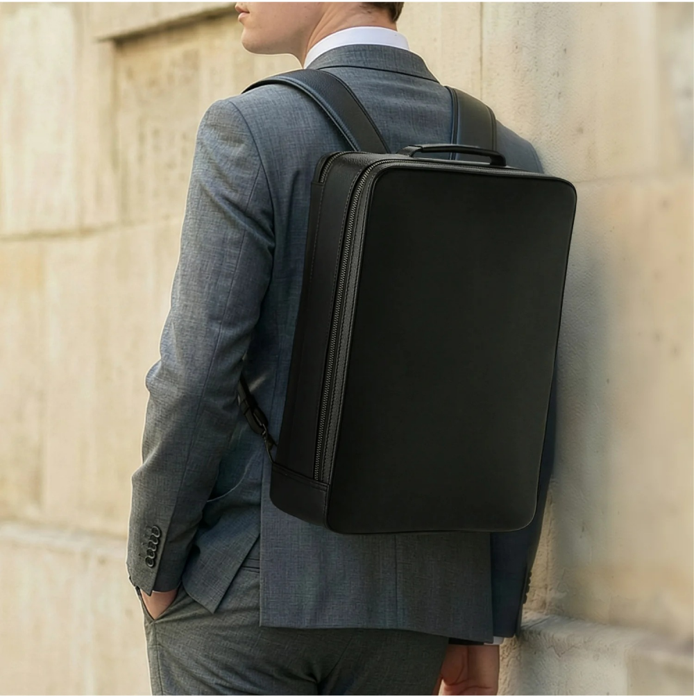 シボ革が魅せる、洗練された佇まい。高機能2wayビジネスバックパック