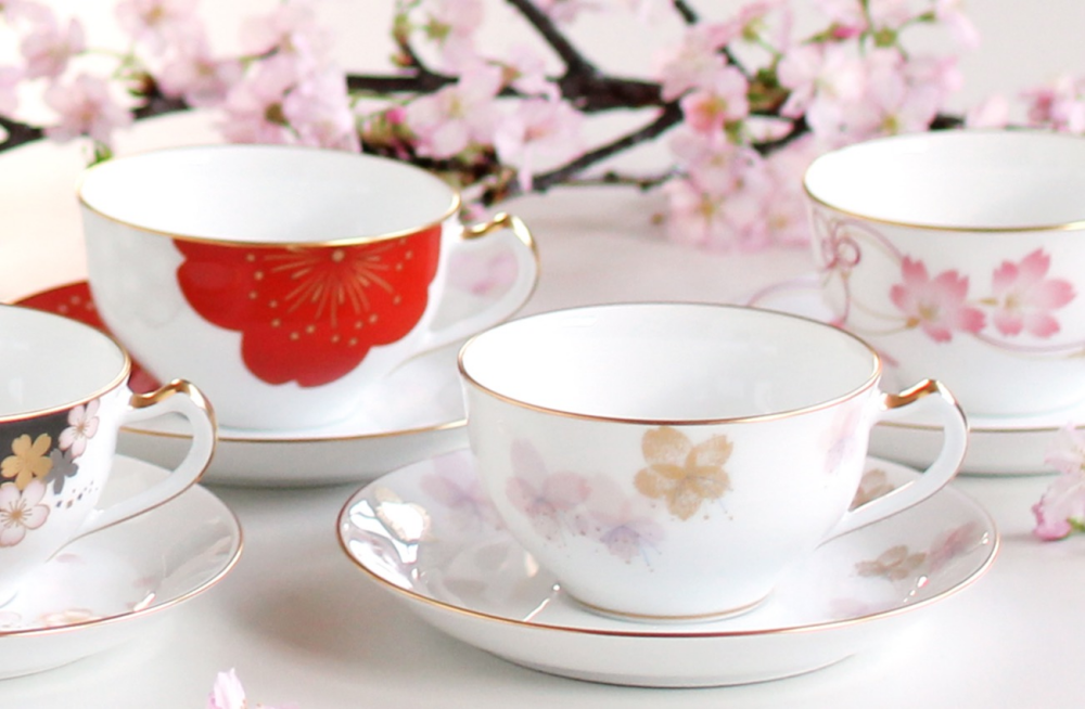 【大倉陶園】さくら模様のティーコーヒー碗皿🌸