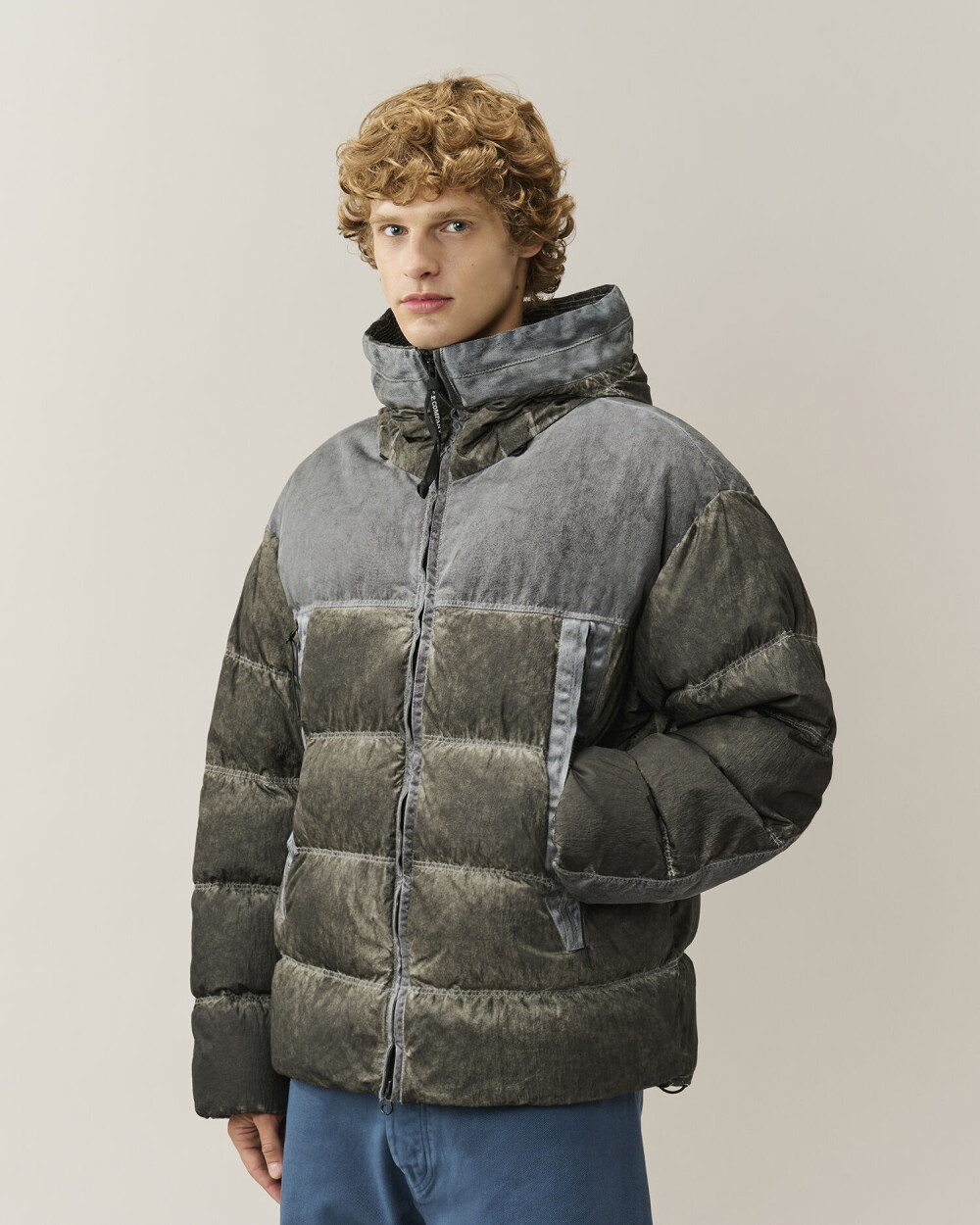 【C.P.COMPANY】Eco-Chrome R Mixed Goggle Down Jacket