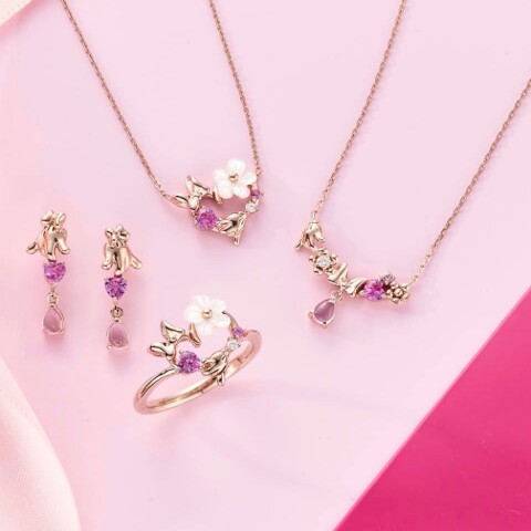 サマンサ　シルヴァ　ネックレス　マリー　ディズニー　ピンクゴールド サマンサ シルヴァ ネックレス マリー ディズニー ピンク