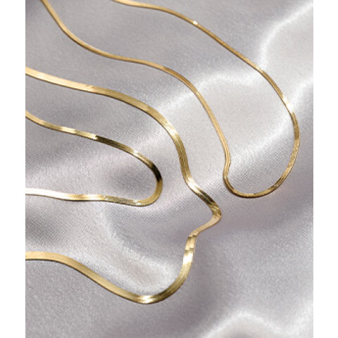 スタージュエリー　18K ヘリンボーンネックレス　新品 HERRINGBONE CHAIN 37cm(1GK0461)K18 チェイン｜スタージュエリー公式