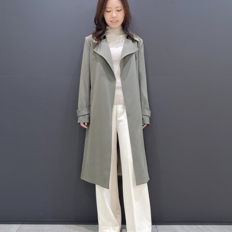Theory Official Site | Oaklane Trench Coat in Rosina Crepe