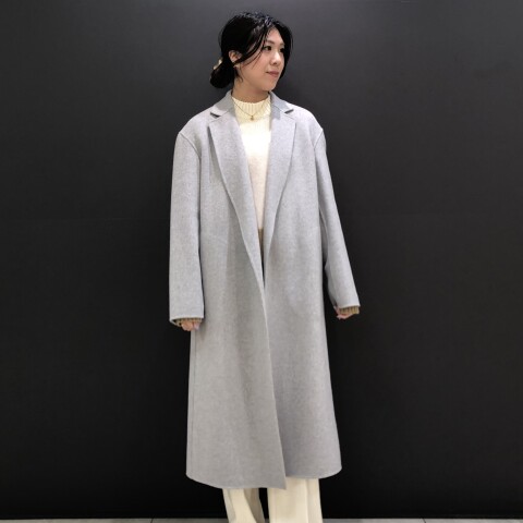 theory カシミヤ混 2way レイヤード チェスターコート ブラック