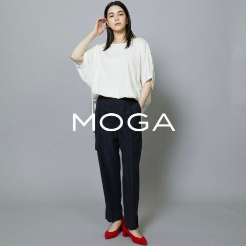 MOGA モガ レーストップス ブラウス スキッパー襟 М
