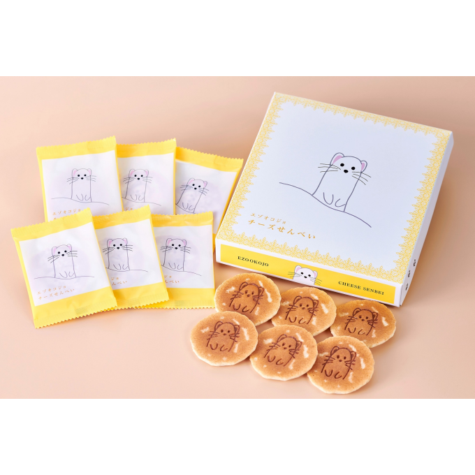 パリッとチーズが香ばしい！新商品エゾオコジョチーズせんべい🧀🍘