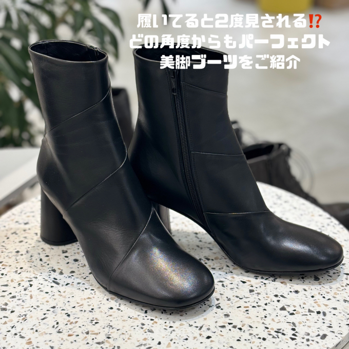 冬でもヒールを履きたい方必見‼️どの角度から見ても美しい美脚ブーツはこちら❣️