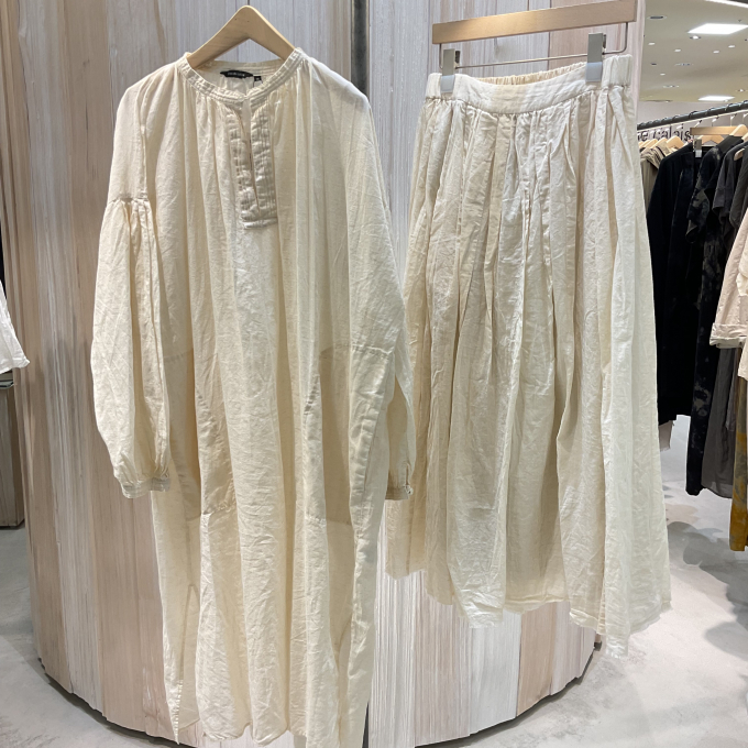 コットンナチュラルローンワンピース