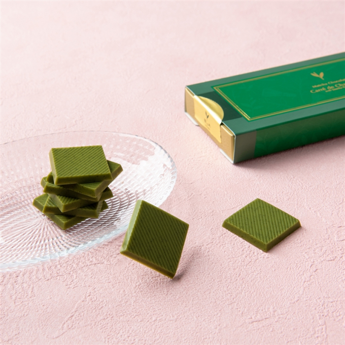 お茶の葉入りチョコレートのご紹介