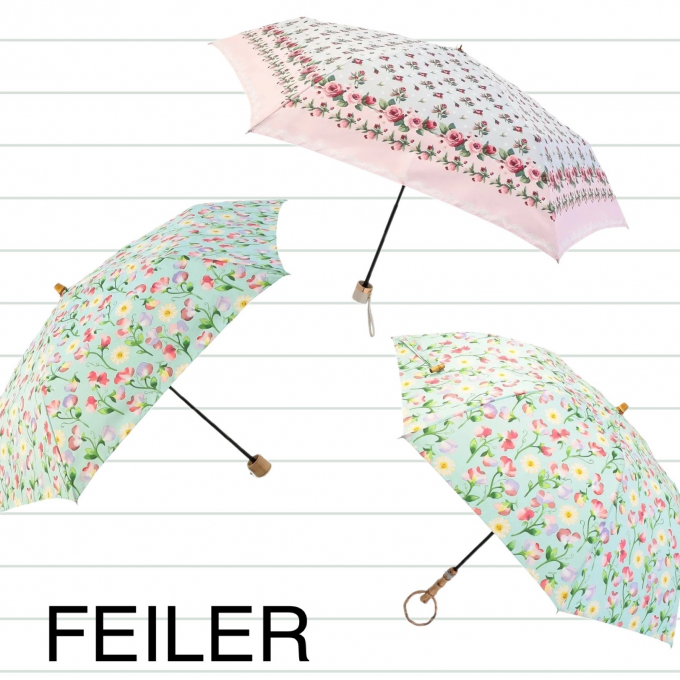 【フェイラー】晴れの日☀️でも、雨の日🌧️でも、気分が上がる😍雨晴兼用折り畳み傘☂️
