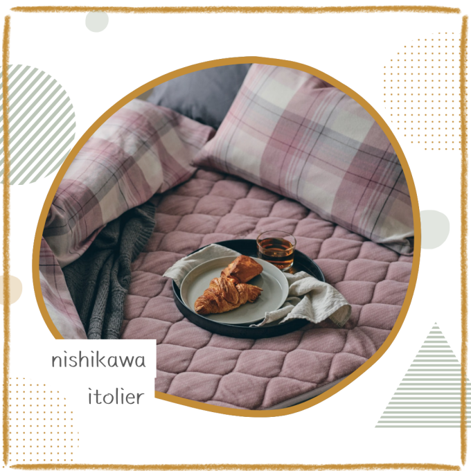 【itolier】心地よい背中のあたたかさシール織敷きパッド【西川】