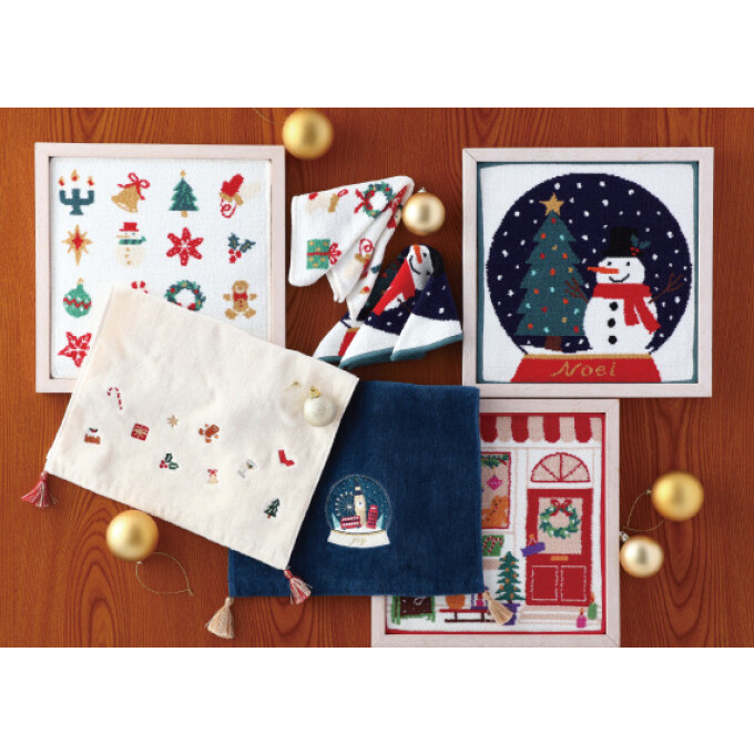 【UCHINO art】気分華やぐクリスマスモチーフタオル♪