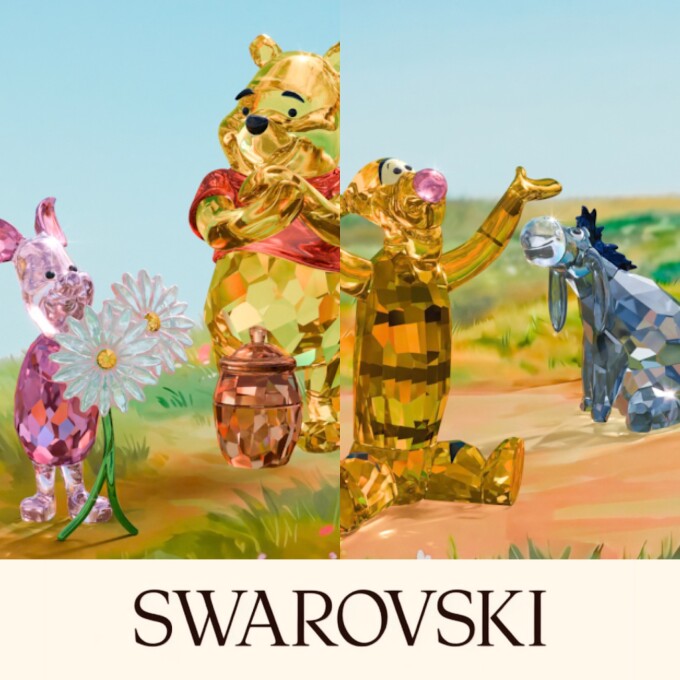 まばゆいクリスタルで、幻想的な絵本の世界へ。くまのプーさん100周年記念【Swarovski】